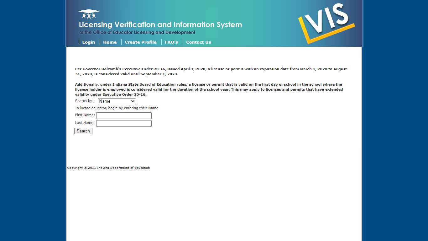Educator License Lookup - Indiana